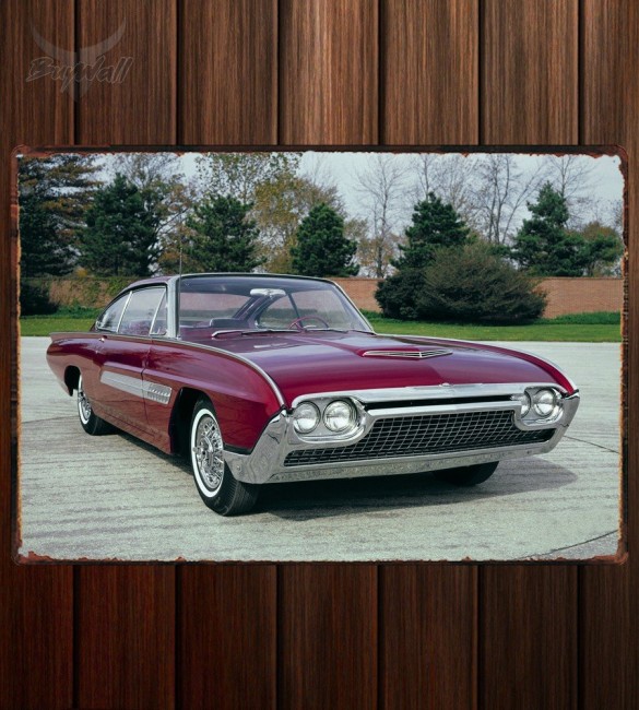 Металлическая табличка Ford Thunderbird Italien Concept Car Металлическая табличка Ford Thunderbird Italien Concept Car